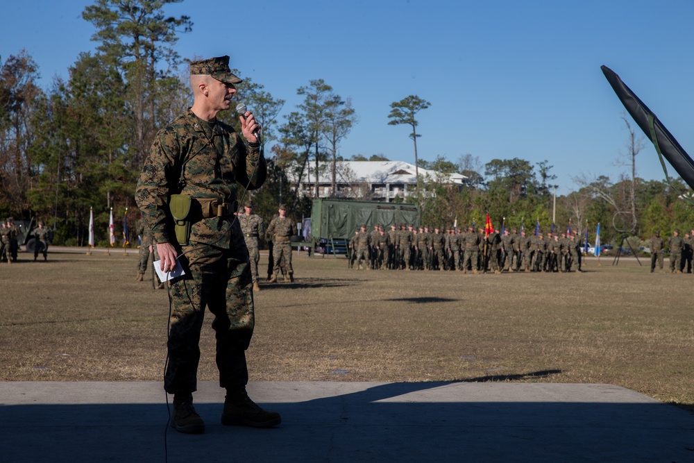 Combat Logistics Regiment 27 Marines Attend a Re-Designation Ceremony