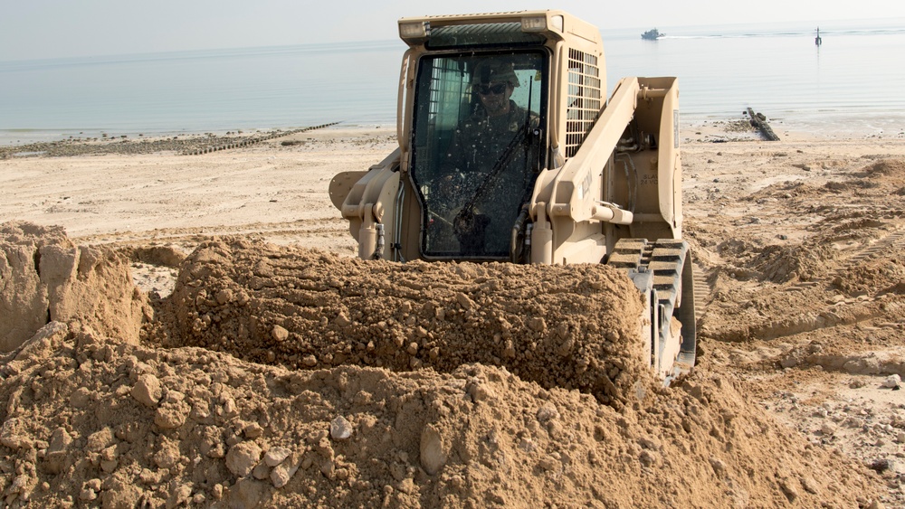 Engineers Restore the Beach at Kuwait Naval Base