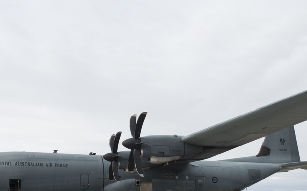 Members of the Royal Australian Air Force visit MHAFB