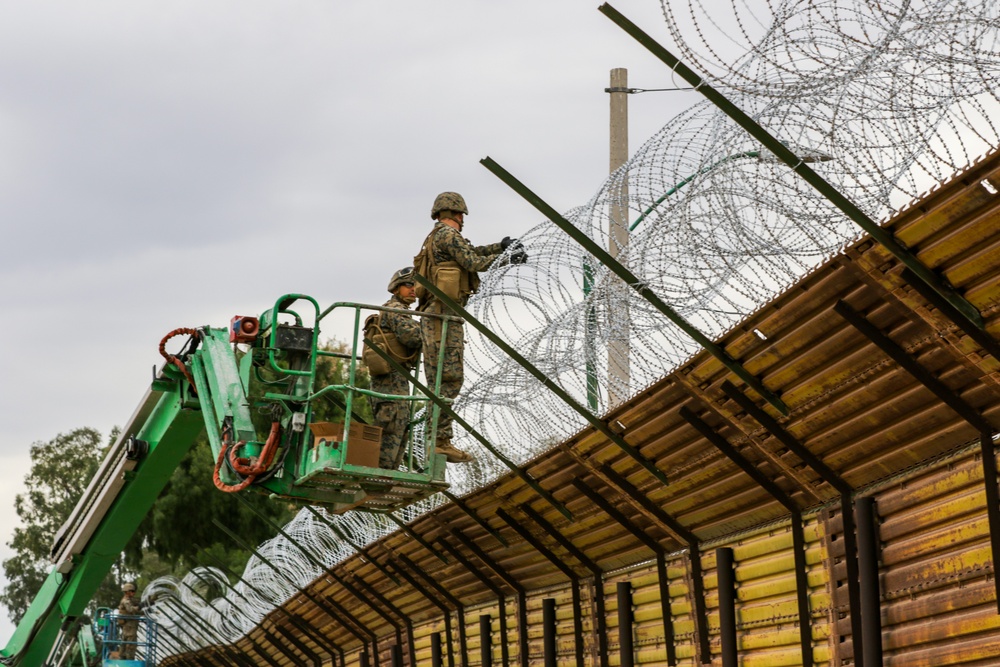 U.S Marines Support CBP at the Andrade Port of Entry