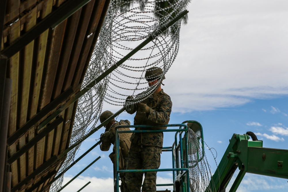 U.S Marines Support CBP at the Andrade Port of Entry