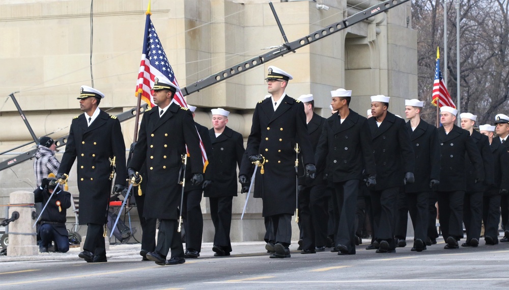 U.S. service members participate in Romania’s National Day Parade
