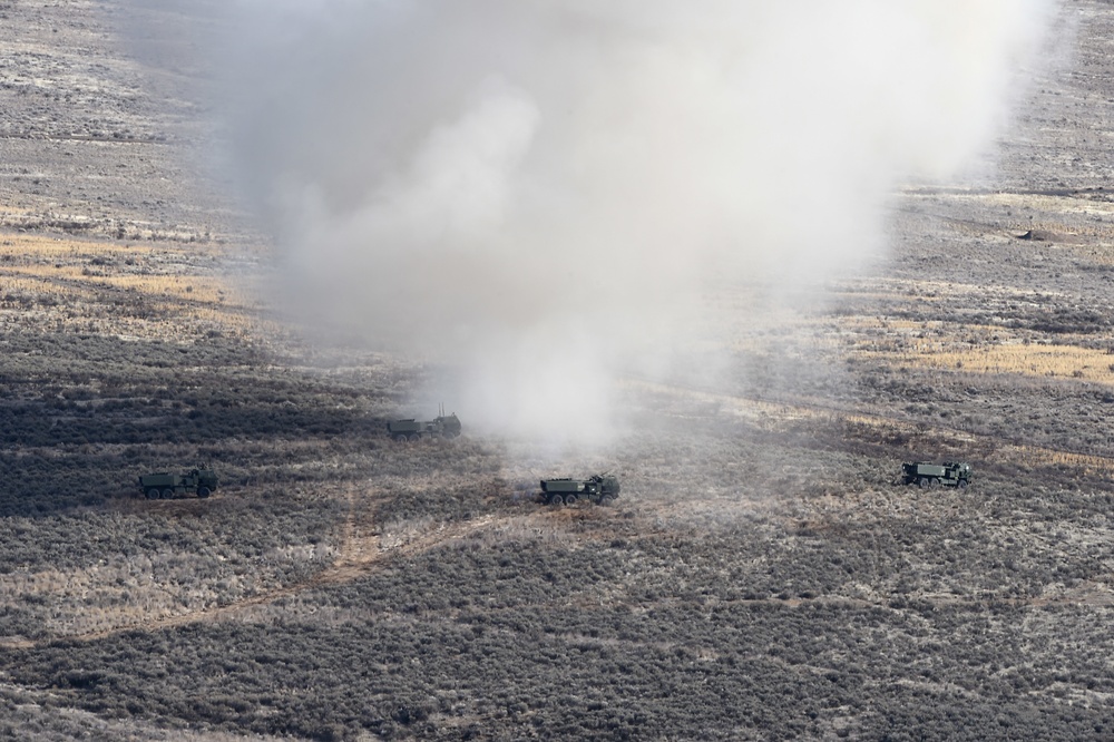 HIMARS rocket launchers