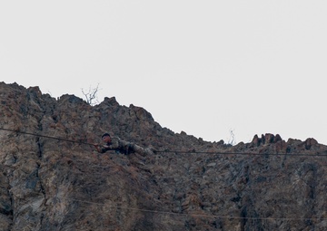 U.S. service members participate in French Desert Commando Course