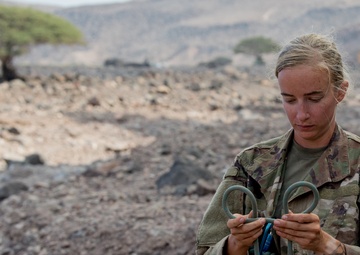 U.S. service members participate in French Desert Commando Course