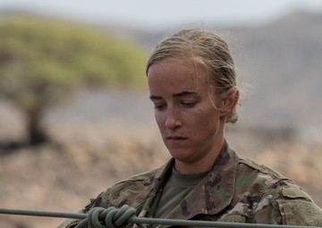 U.S. service members participate in French Desert Commando Course