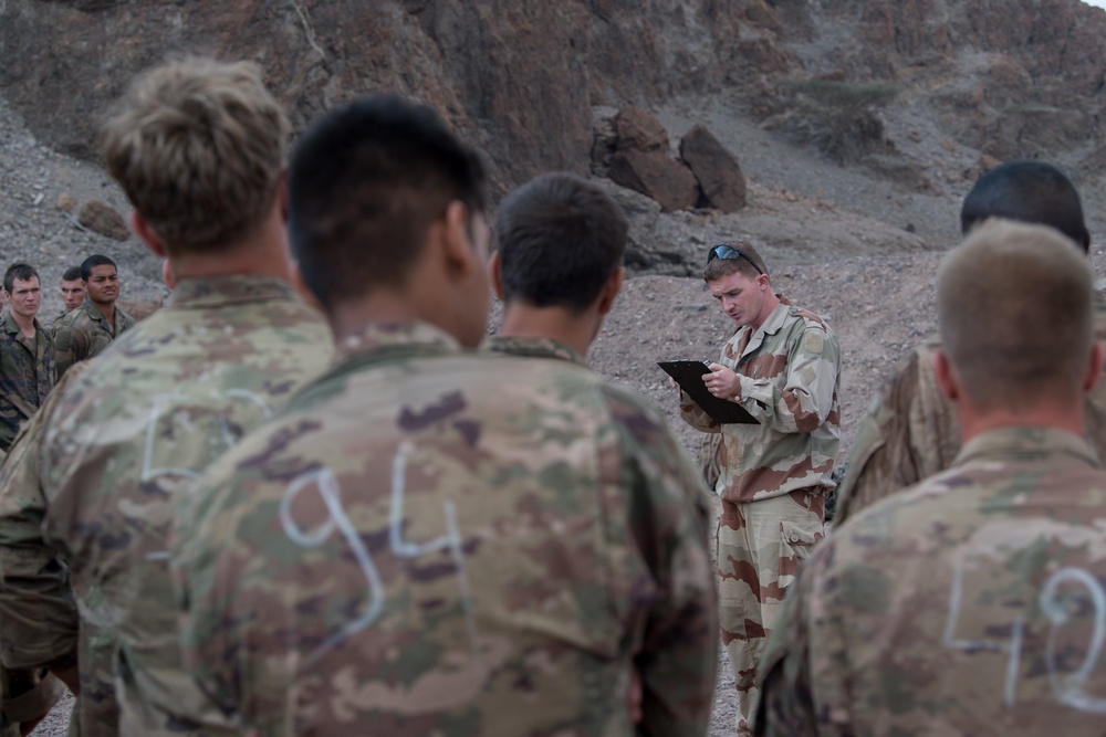 U.S. service members participate in French Desert Commando Course