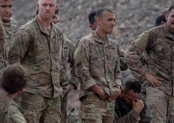 U.S. service members participate in French Desert Commando Course