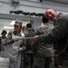 104th Fighter Wing officers and senior enlisted serve lunch