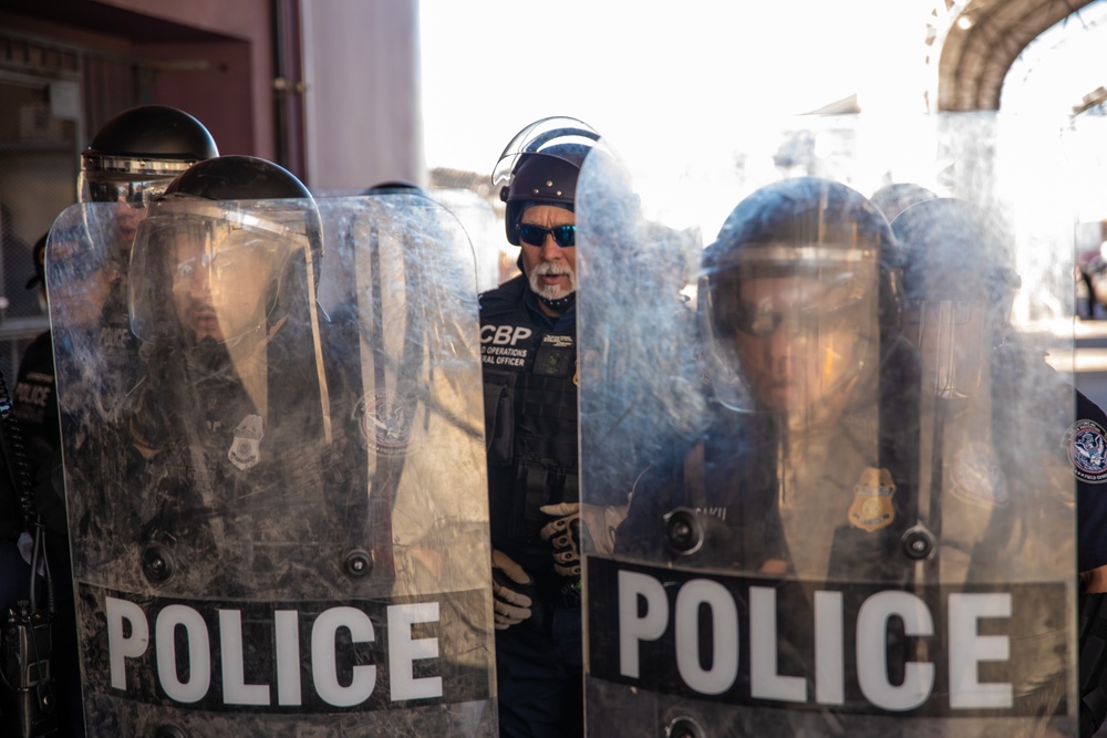 U.S. Army fortifies border wall east of the Port of Nogales