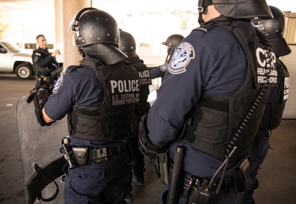 CBP Officers from the Tucson Office of Field Operations conduct readiness exercises