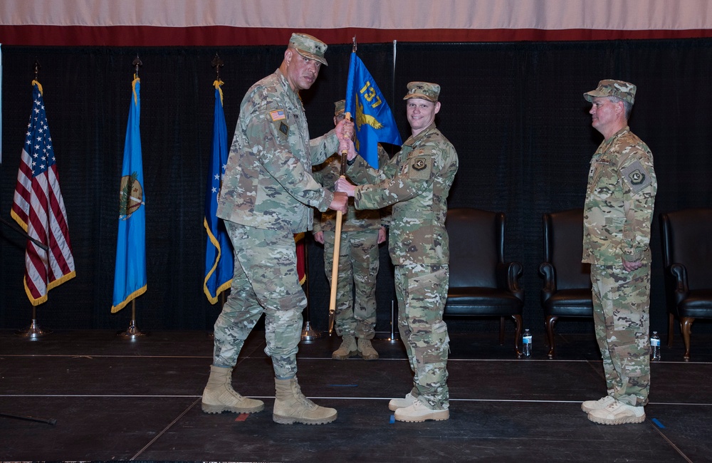 137th SOW holds first change of command since historic mission change