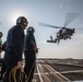 USS Jason Dunham helicopter in-flight refueling and vertical replenishment