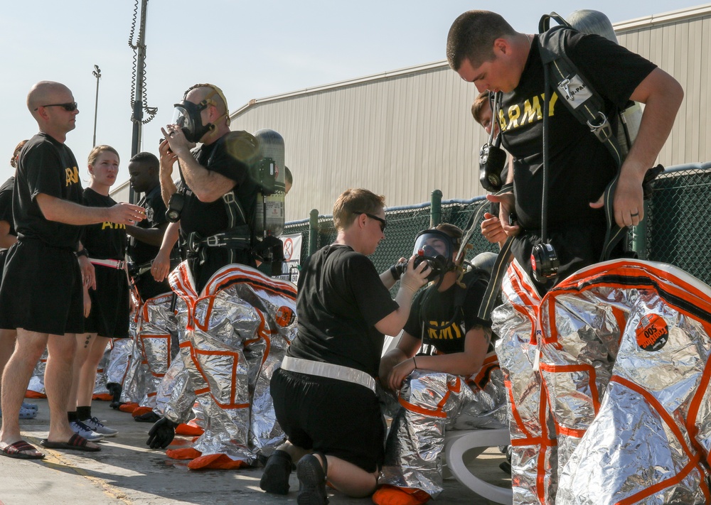 637th CBRN Company Conducts Water Confidence Training