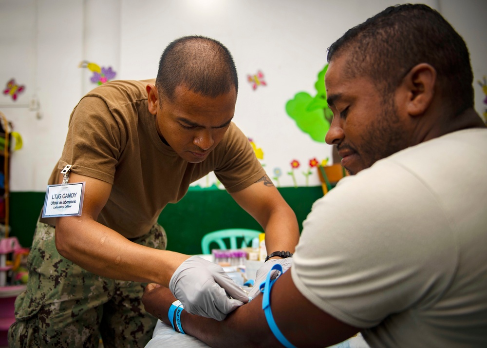 USNS Comfort Personnel Treat Patients at a Land-based Medical Site, in Colombia