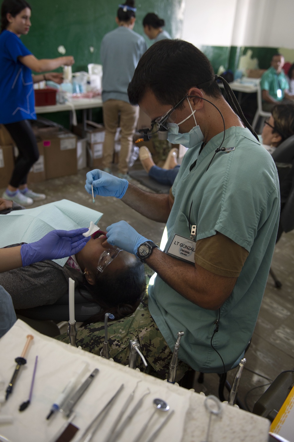 USNS Comfort Personnel Treat Patients at a Land-based Medical Site, in Colombia