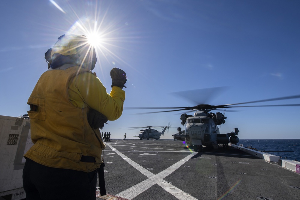 Flight Operations Aboard USS Somerset (LPD 25)