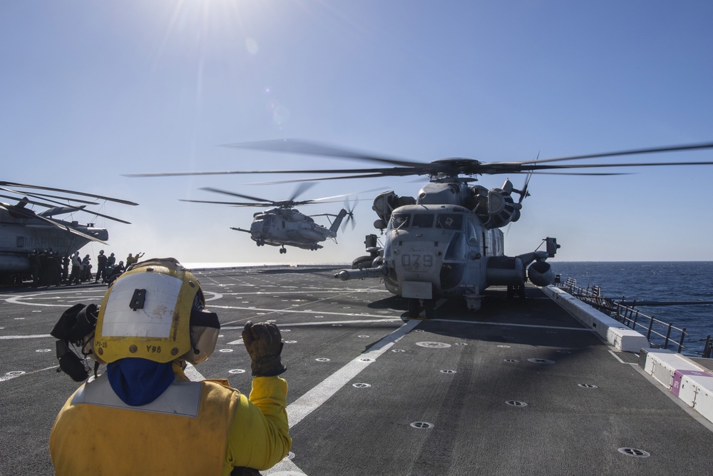 Flight Operations Aboard USS Somerset (LPD 25)