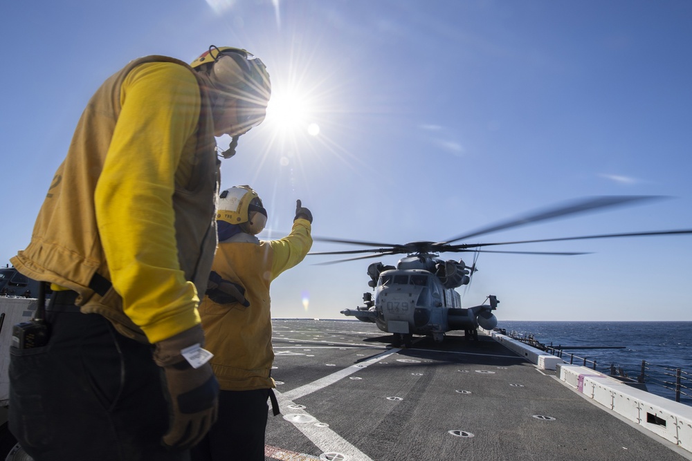 Flight Operations Aboard USS Somerset (LPD 25)