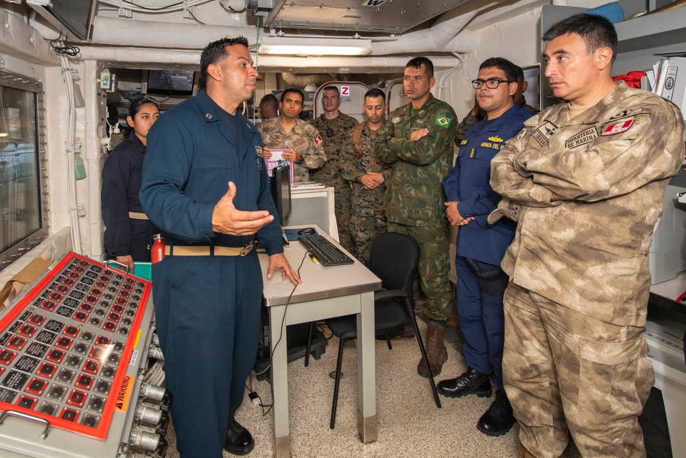 USS Somerset (LPD 25) Hosts Peruvians, Brazilians and Chileans