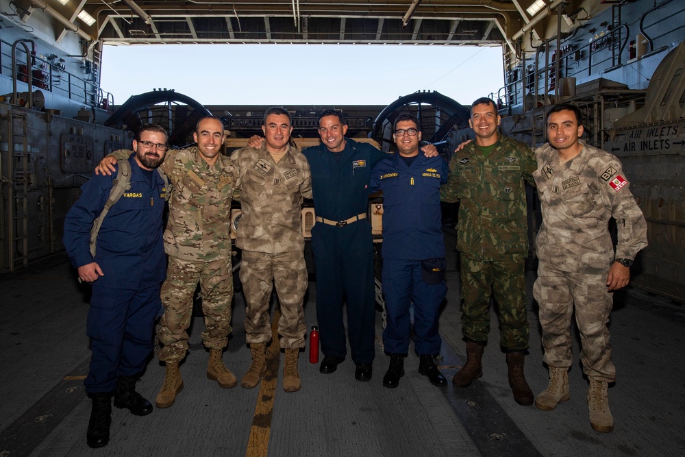 USS Somerset (LPD 25) Hosts Peruvians, Brazilians and Chileans