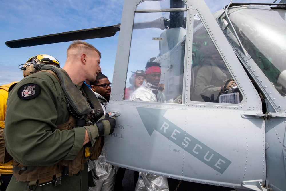 Marines and Sailors Aircraft Firefighting Training Aboard USS Somerset (LPD 25)