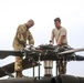 82nd CAB Crew Chief Checks Rotor Blades On A UH-60 Blackhawk Helicopter