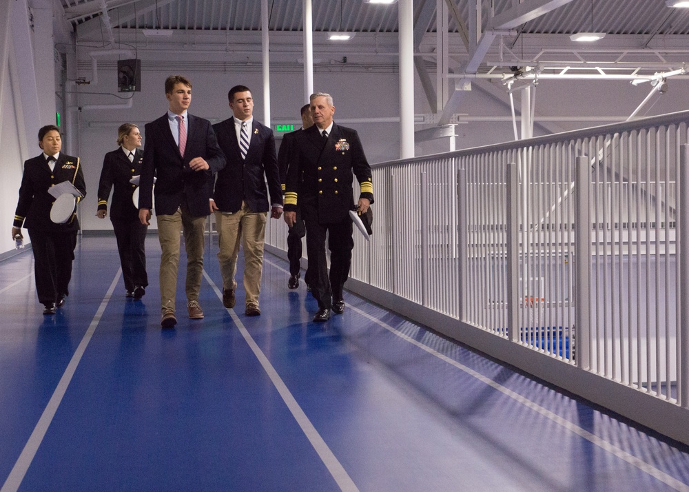 Surface Force Commander visits St. John's Preparatory School