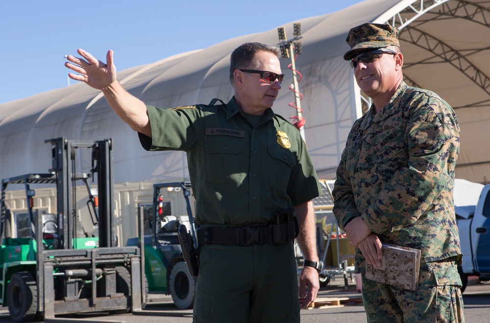U.S. Marine Corps Brig. Gen. Sklenka visits San Luis Port of Entry