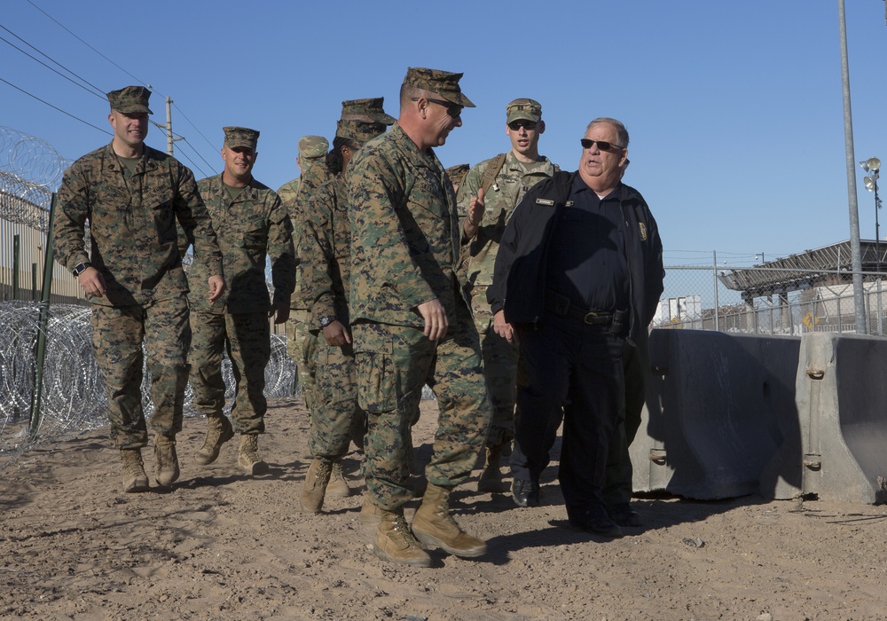 U.S. Marine Corps Brig. Gen. Sklenka visits San Luis Port of Entry