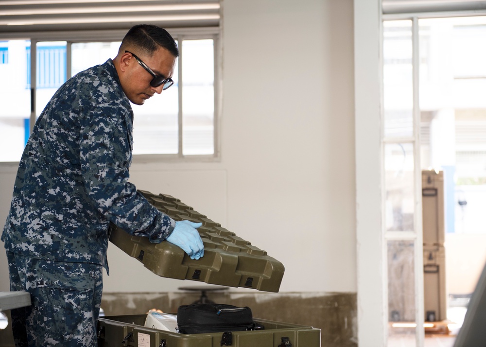 USNS Comfort Personnel Treat Patients at a Land-based Medical Site, in Colombia