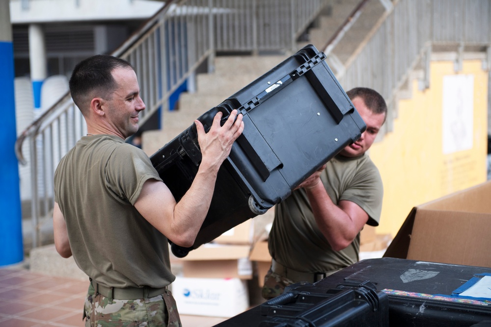 USNS Comfort Personnel Treat Patients at a Land-based Medical Site, in Colombia