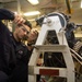 Aviation Ordnanceman 3rd Class George Moreno, from San Diego, performs maintenance on an M61A-2 20mm machine gun aboard the Nimitz-class aircraft carrier USS John C. Stennis (CVN 74).