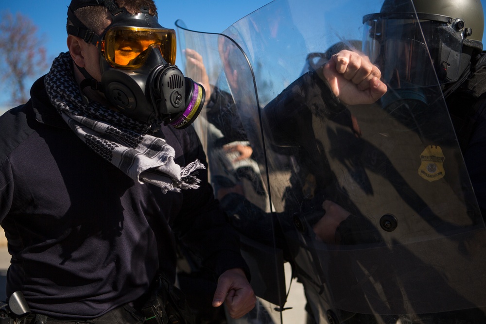 93rd Military Police Battalion conducts joint civil disturbance training with U.S. Customs and Border Protection