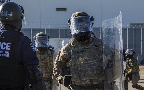 93rd Military Police Battalion conducts joint civil disturbance training with U.S. Customs and Border Protection