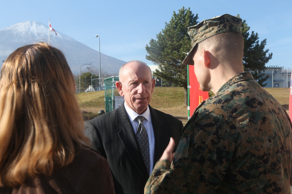 Ribbon cutting ceremony at the SMP building aboard CATC Camp Fuji