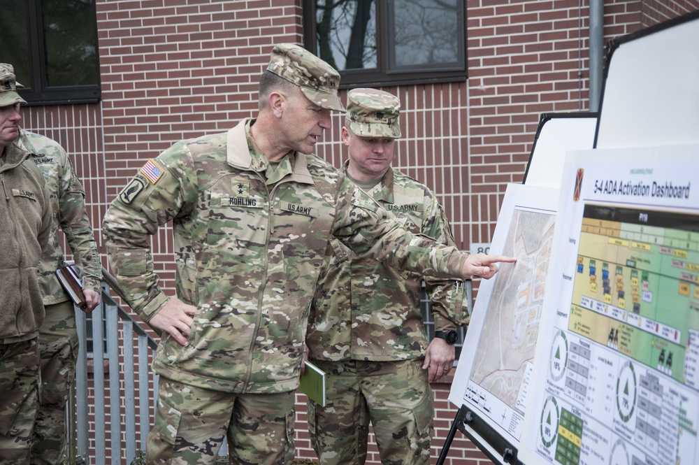 Maj. Gen. Andrew M. Rohling visite the 5-4th ADA Facilities in Shipton Barracks Ansbach