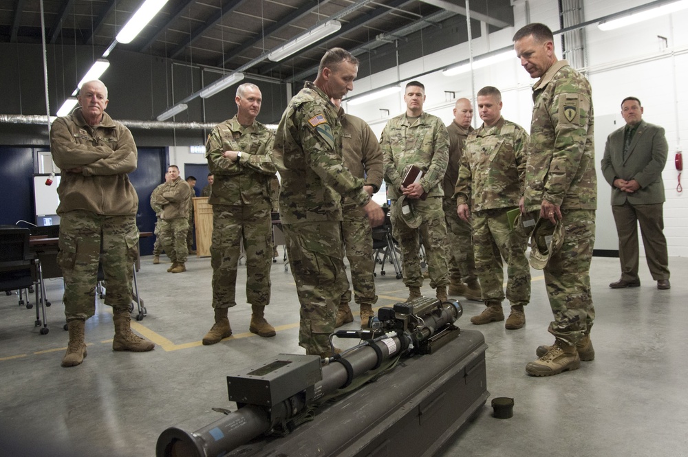 Maj. Gen. Andrew M. Rohling visite the 5-4th ADA Facilities in Shipton Barracks Ansbach