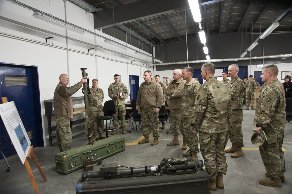 Maj. Gen. Andrew M. Rohling visite the 5-4th ADA Facilities in Shipton Barracks Ansbach
