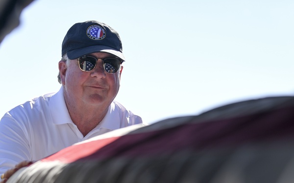 President H.W. Bush's Remains Escorted For Departure