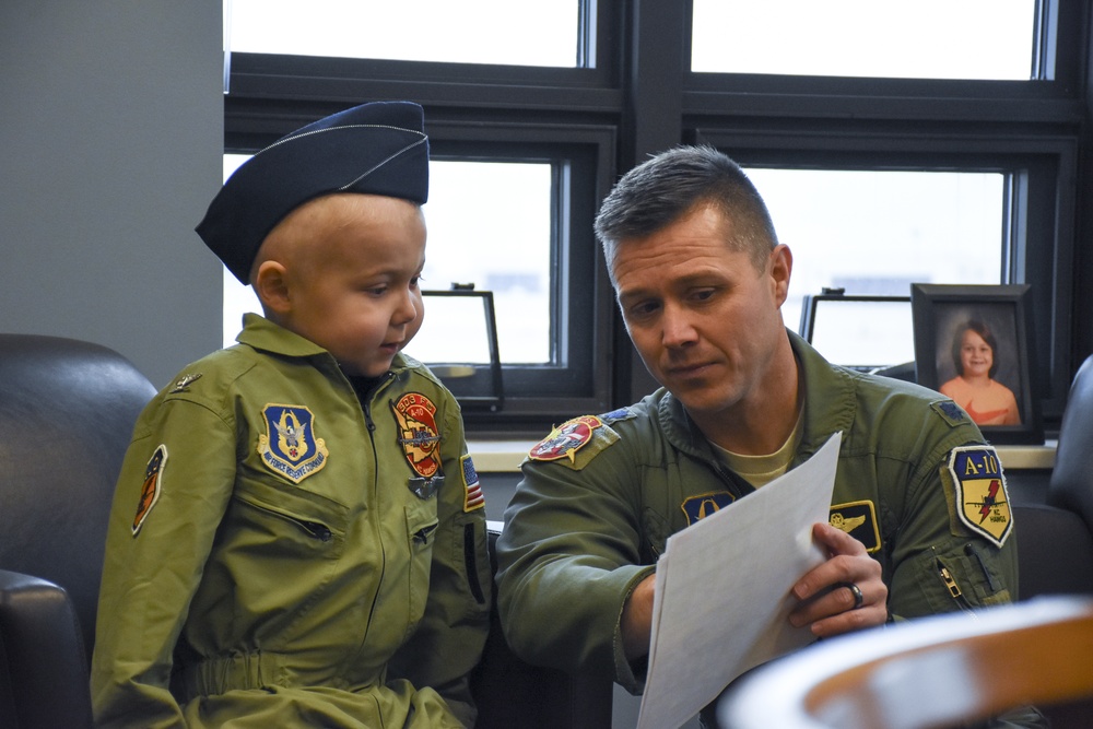 442d Fighter Wing teams with Sporting KC Victory Project to make a child a fighter pilot for a day