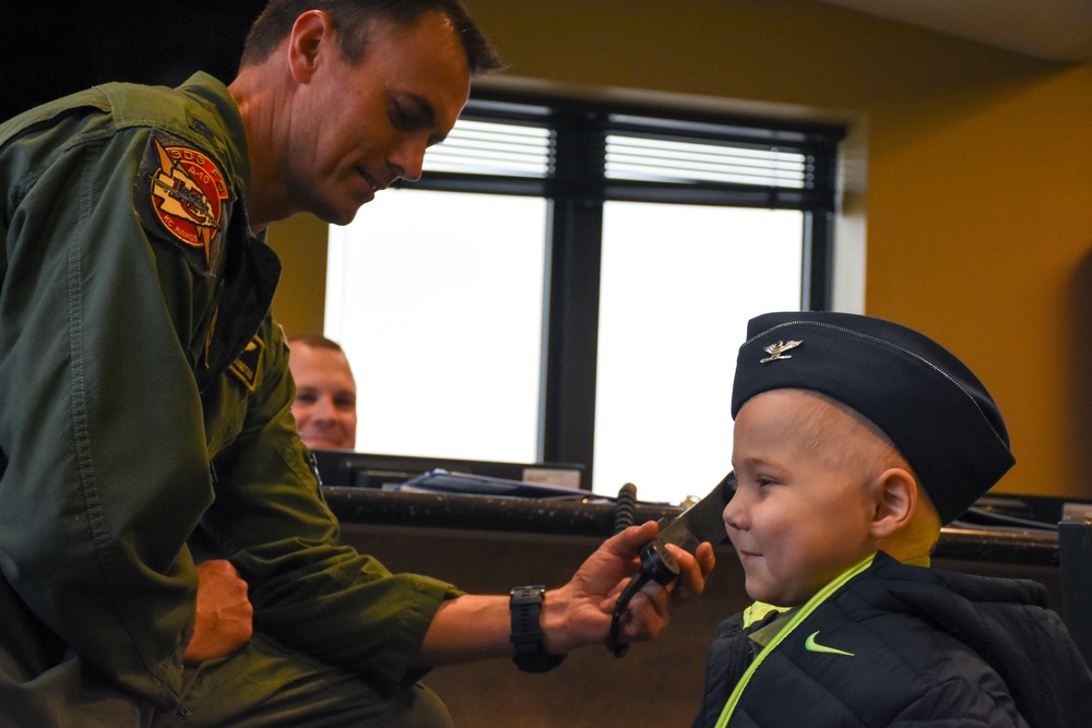 442d Fighter Wing teams with Sporting KC Victory Project to make a child a fighter pilot for a day