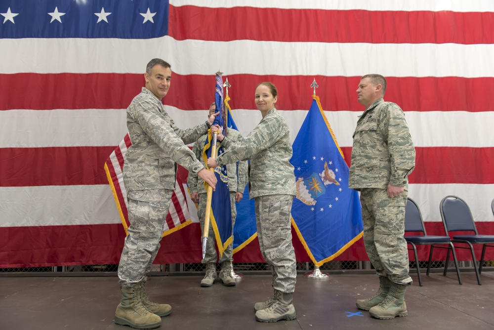 Passing of the guidon at 115th MXG change of command ceremony