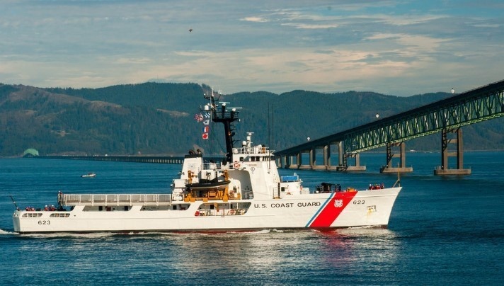 Coast Guard Cutter Steadfast transits the Columbia River