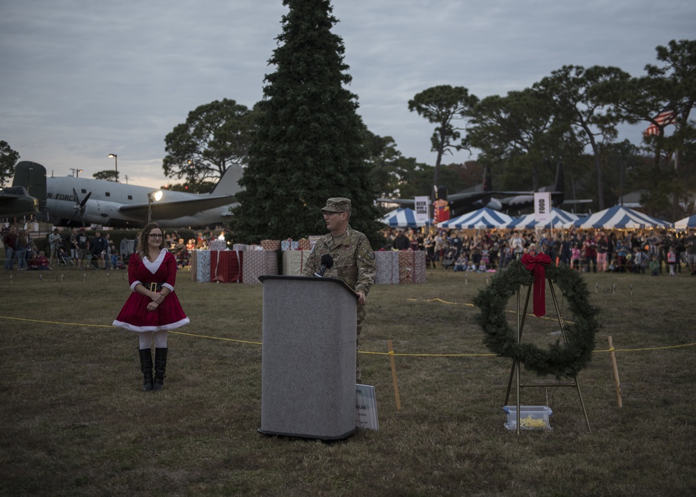 Hurlburt Field holds annual tree lighting ceremony, winter wonderland