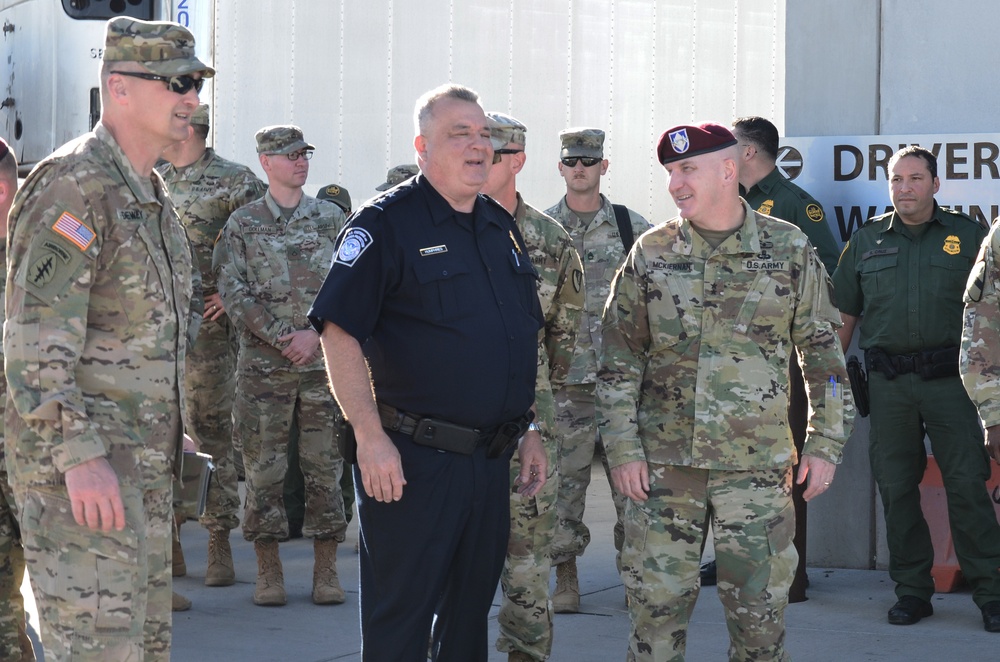 XVIII Airborne Corps Leaders visit Nogales POEs