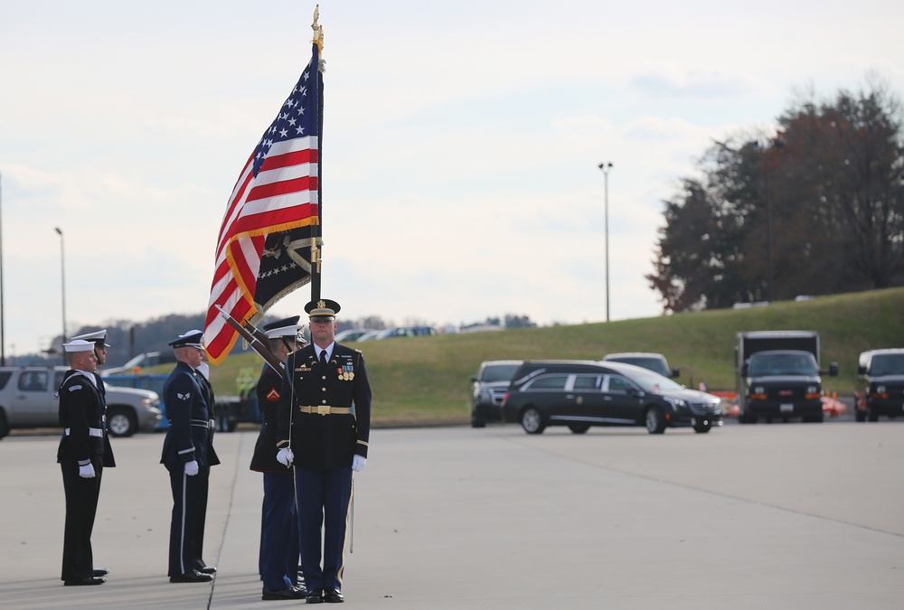 Departure ceremony at Joint Base Andrews