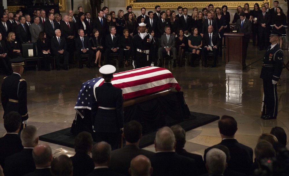 President Bush State Funeral Arrival Ceremony