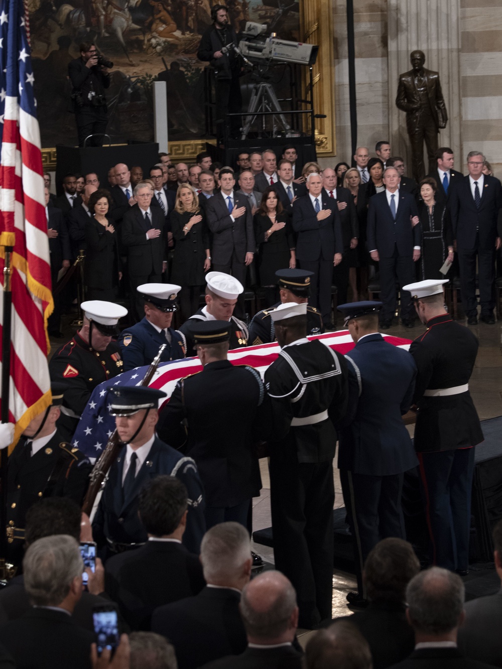 President Bush State Funeral Arrival Ceremony