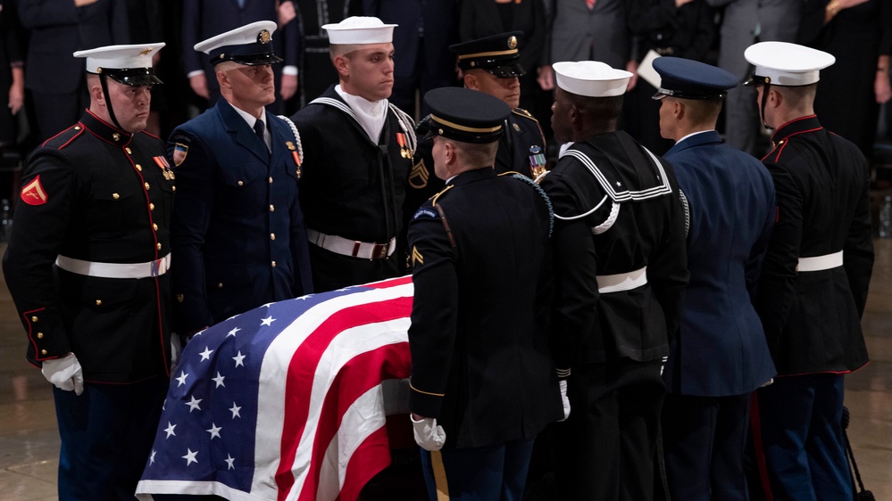 President Bush State Funeral Arrival Ceremony